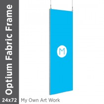 24x72 - Optium Fabric Frame - Hanging - D/S - Supplied Artwork