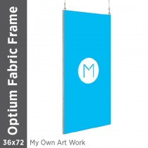 36x72 - Optium Fabric Frame - Hanging - D/S - Supplied Artwork