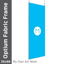 36x96 - Optium Fabric Frame - Hanging - D/S - Supplied Artwork