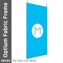 48x96 - Optium Fabric Frame - Hanging - D/S - Supplied Artwork