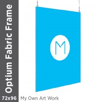 72x96 - Optium Fabric Frame - Hanging - D/S - Supplied Artwork