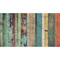 Multicolored Wood Vertical - Wall Mural