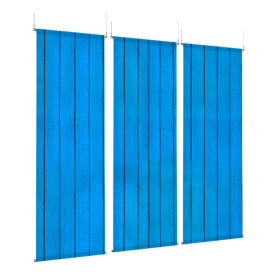 Blue Wood - EZ Room Divider - 30x96 Triptych - D/S