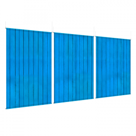Blue Wood - EZ Room Divider - 60x96 Triptych - D/S
