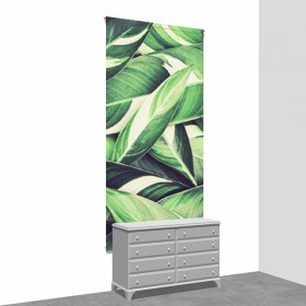 60x120 - Wall Mounted - Graphic & Hardware - S/S - Spring Leaves