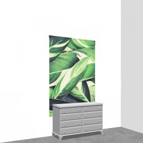 60x96 - Wall Mounted - Graphic & Hardware - S/S - Spring Leaves