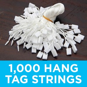 White Hang Tag Strings - 1000 Pack