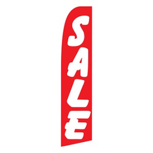 Sale - White on Red - Moso Sail - 30x138
