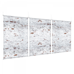 White Brick - EZ Room Divider - 60x96 Triptych - D/S
