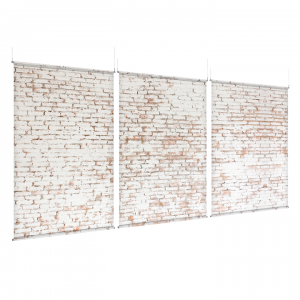Light Brick - EZ Room Divider - 60x96 Triptych - D/S