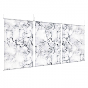 White Marble - EZ Room Divider - 60x96 Triptych - D/S
