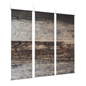 Oxford Wood - EZ Room Divider - 30x96 Triptych - D/S