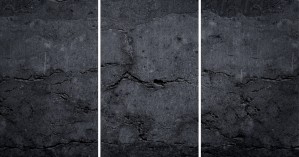 Black Cement - EZ Room Divider Graphic - 60x96 Triptych