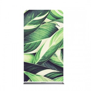 48x90 - Floor Standing - Graphic & Hardware - D/S - Spring Leaves