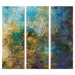 Grunge Gold Blue - Bella - 30x84 Triptych
