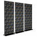 Tufted Black and Gold - Bella - 30x84 Triptych