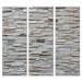 Rough Cut Stone Wall - Bella - 30x84 Triptych